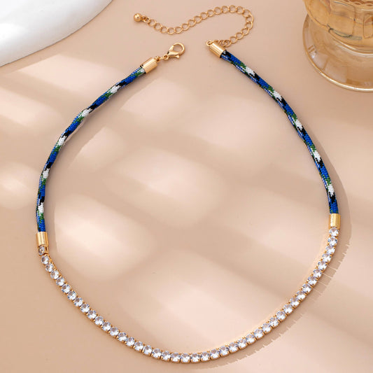 Corded Necklace - Blue