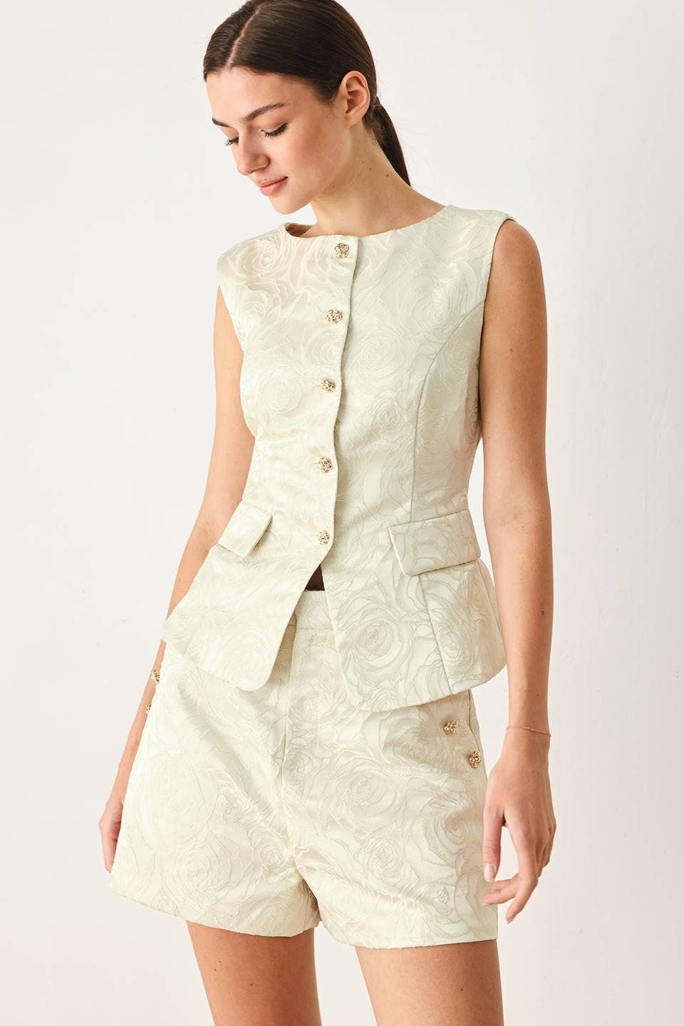 The Jacquard Vest Top
