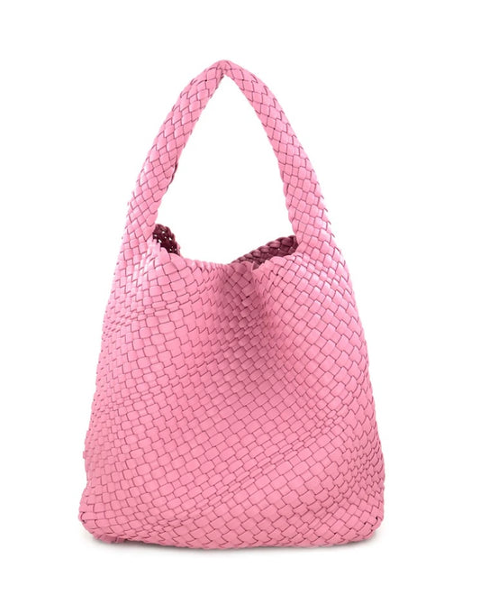 Woven Tote - Pink - Med