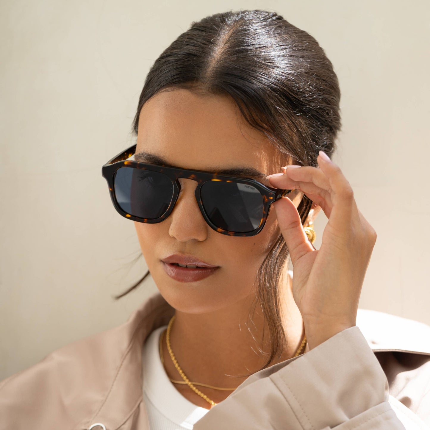Addison Acetate Unisex Aviator Sunglasses : Tortoise / Gray