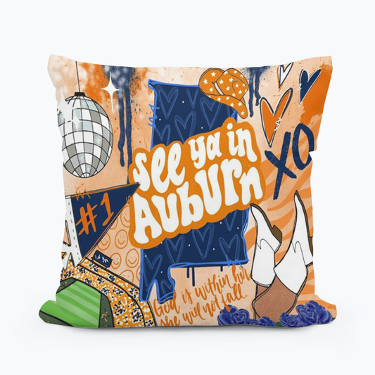 Auburn Prints Pillow: 18"