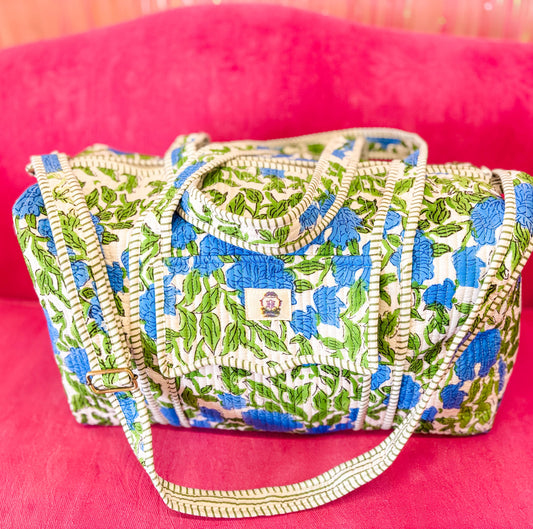 Charleston Large Scalloped Quilted Duffle Bag