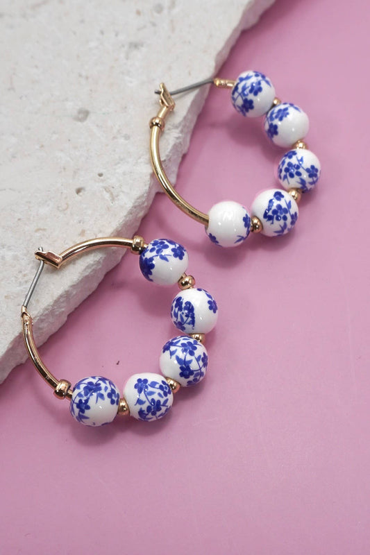 Porcelain Hoop Earrings