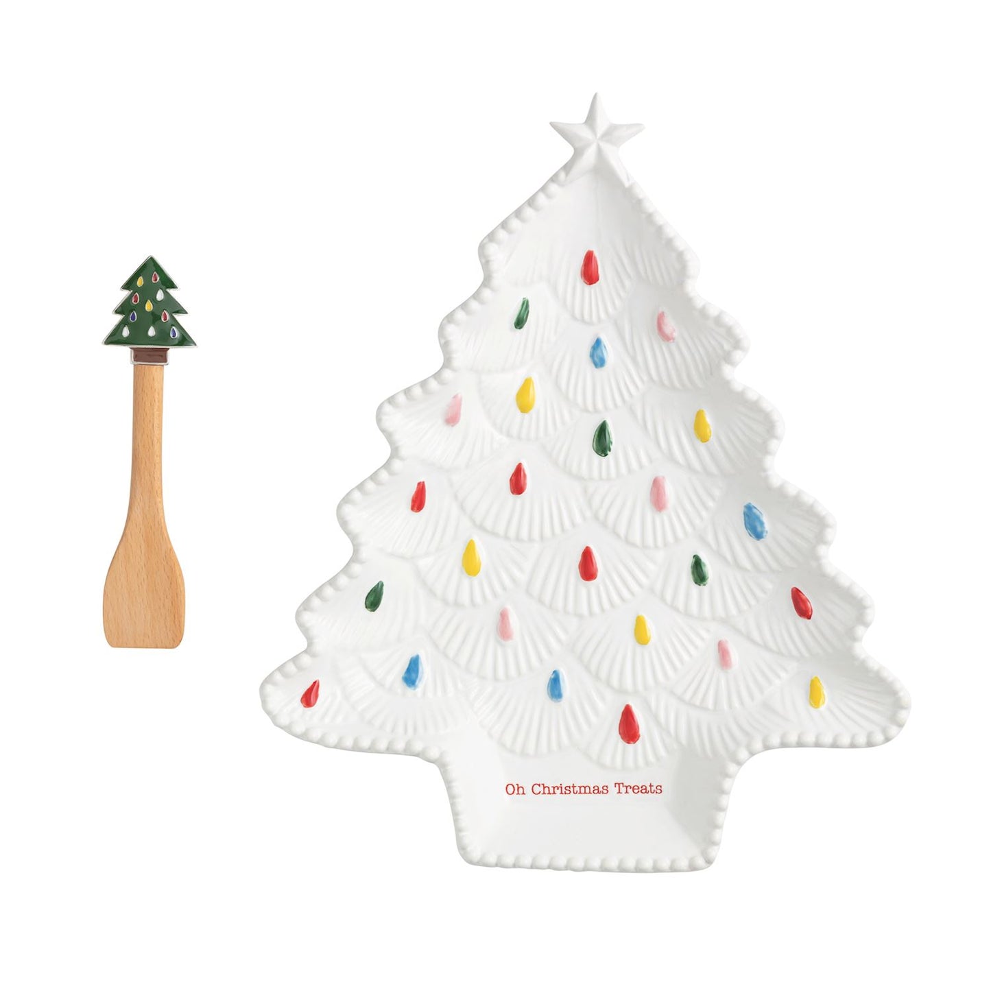 Christmas Tree Cookie Plate Set