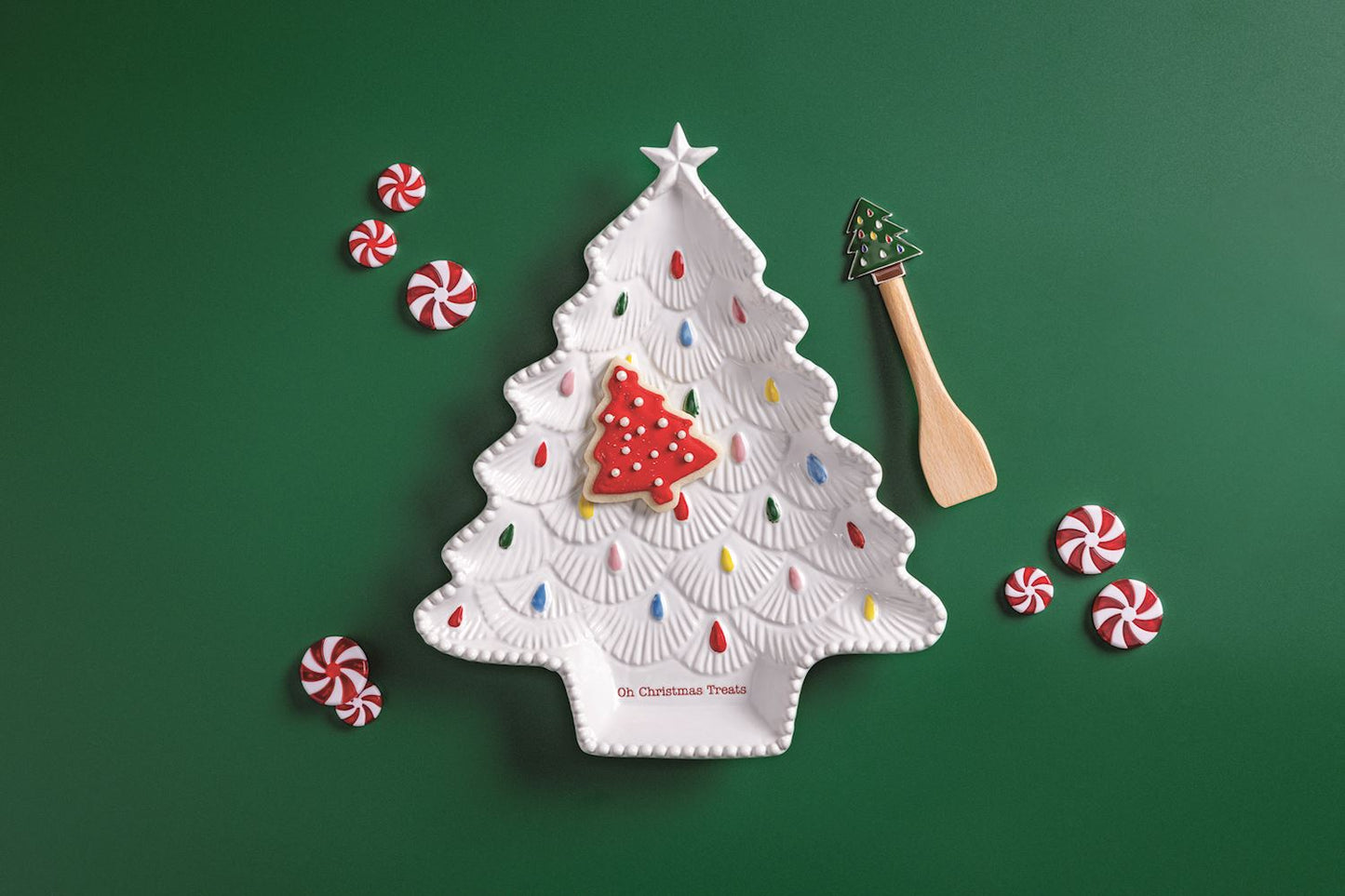 Christmas Tree Cookie Plate Set