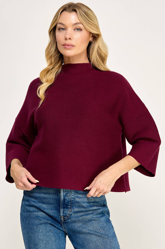 The Mara Sweater - Burgundy