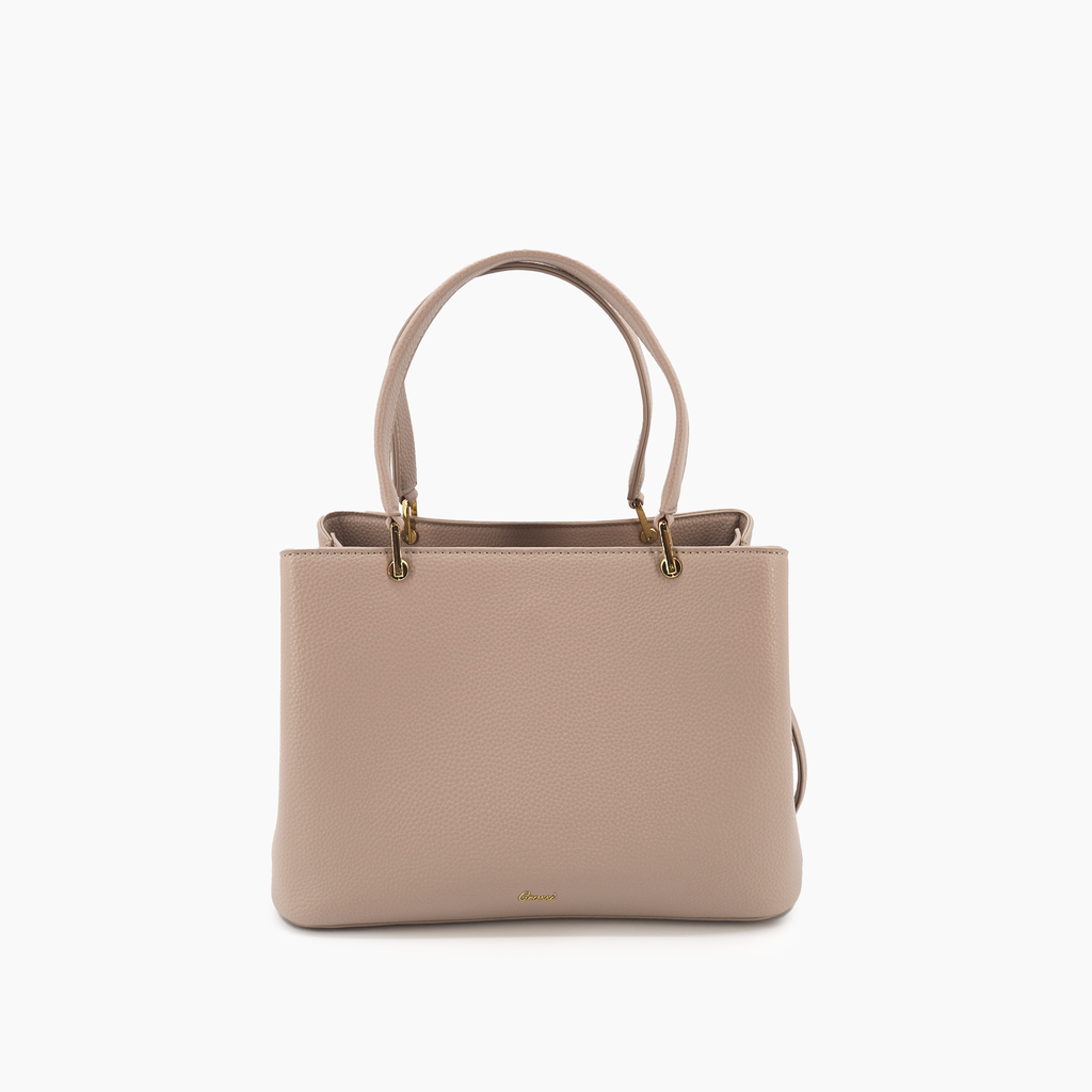 Jesse Bow Crossbody Handbag: Beige