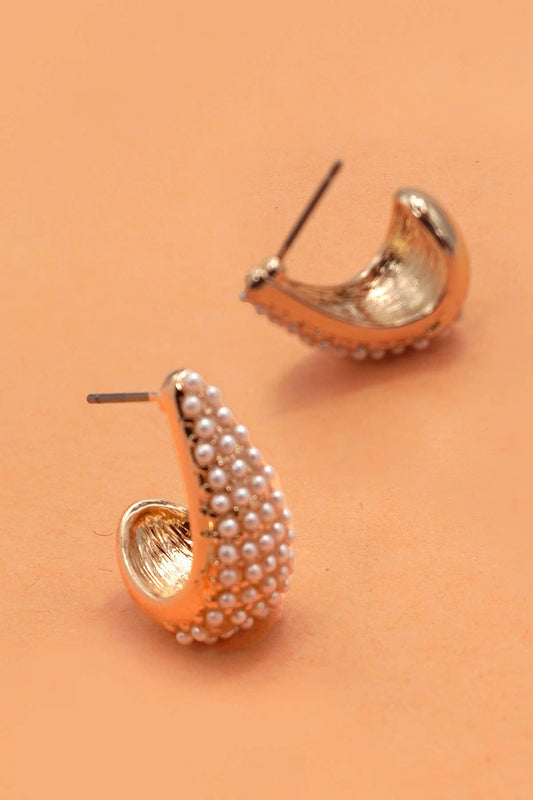 Pearl Oval Earrings