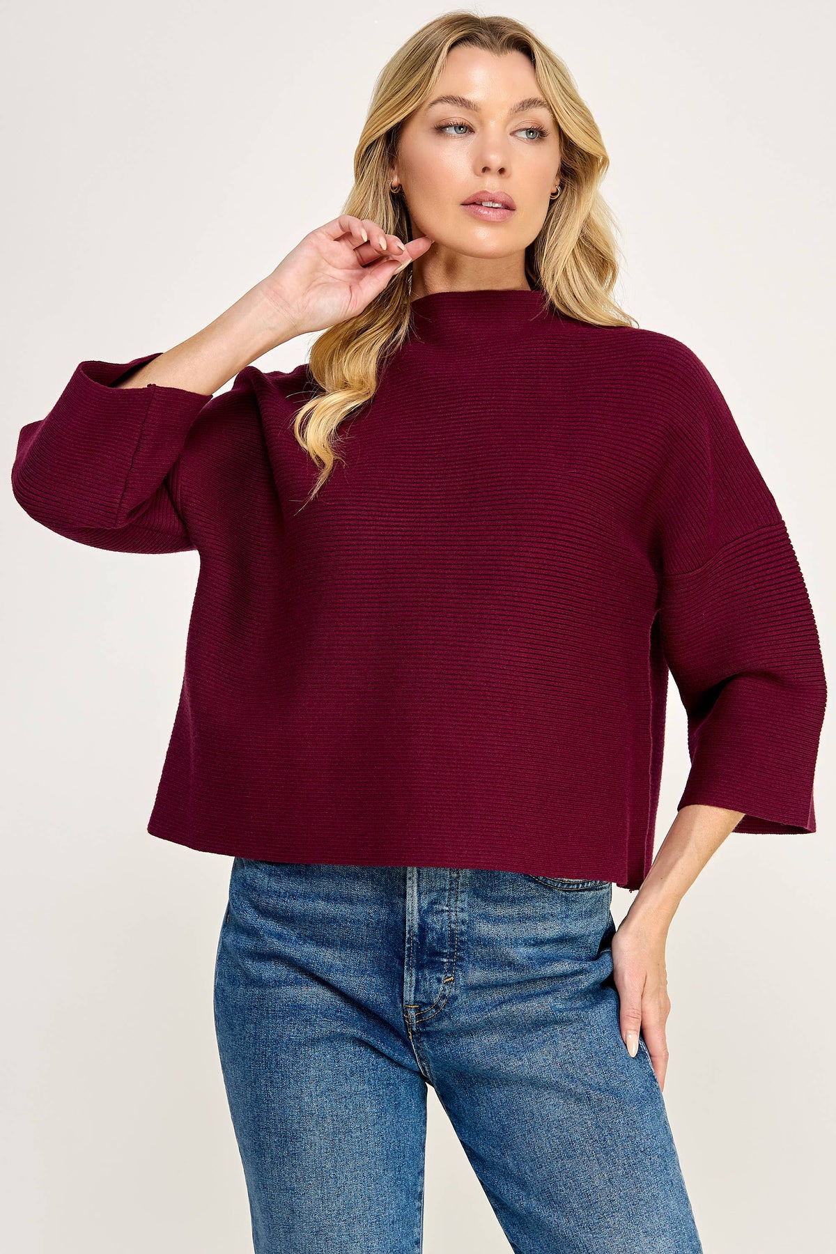 The Mara Sweater - Burgundy