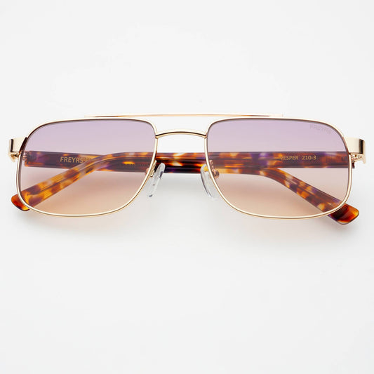 Vesper Unisex Aviator Sunglasses  : Gold / Sunset