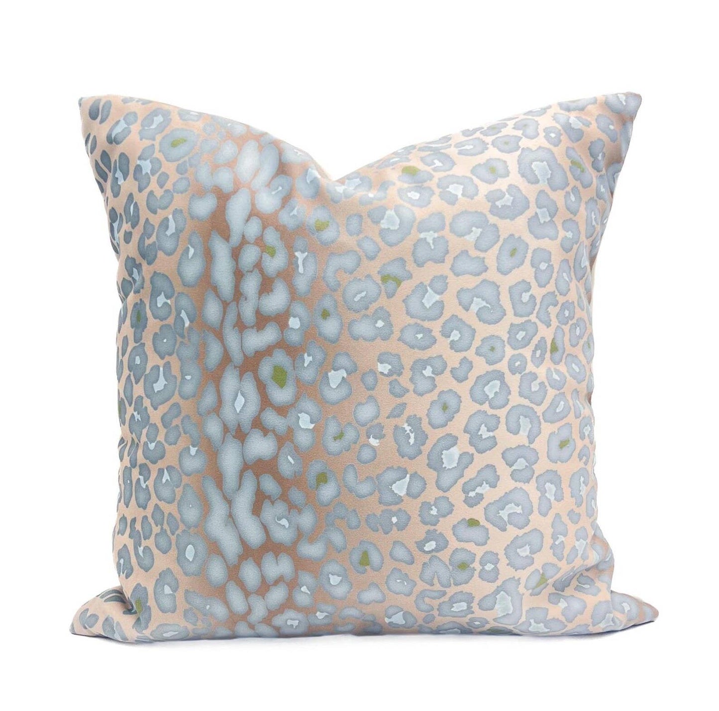 Blue Leopard Pillow - Velvet / 20x20