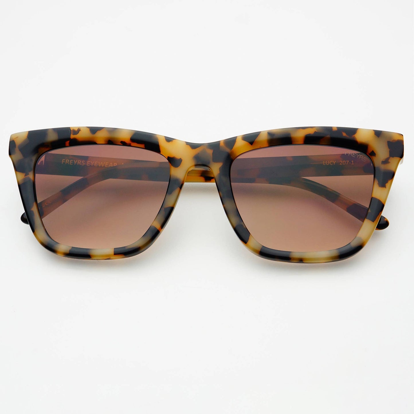 Lucy Acetate Womens Cat Eye Sunglasses: Milky Tortoise