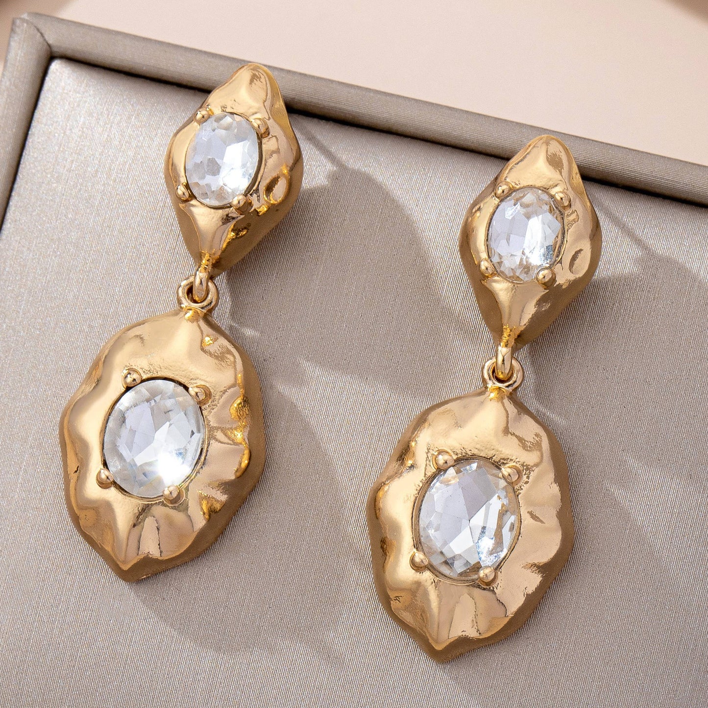 Hammered Drop Earrings