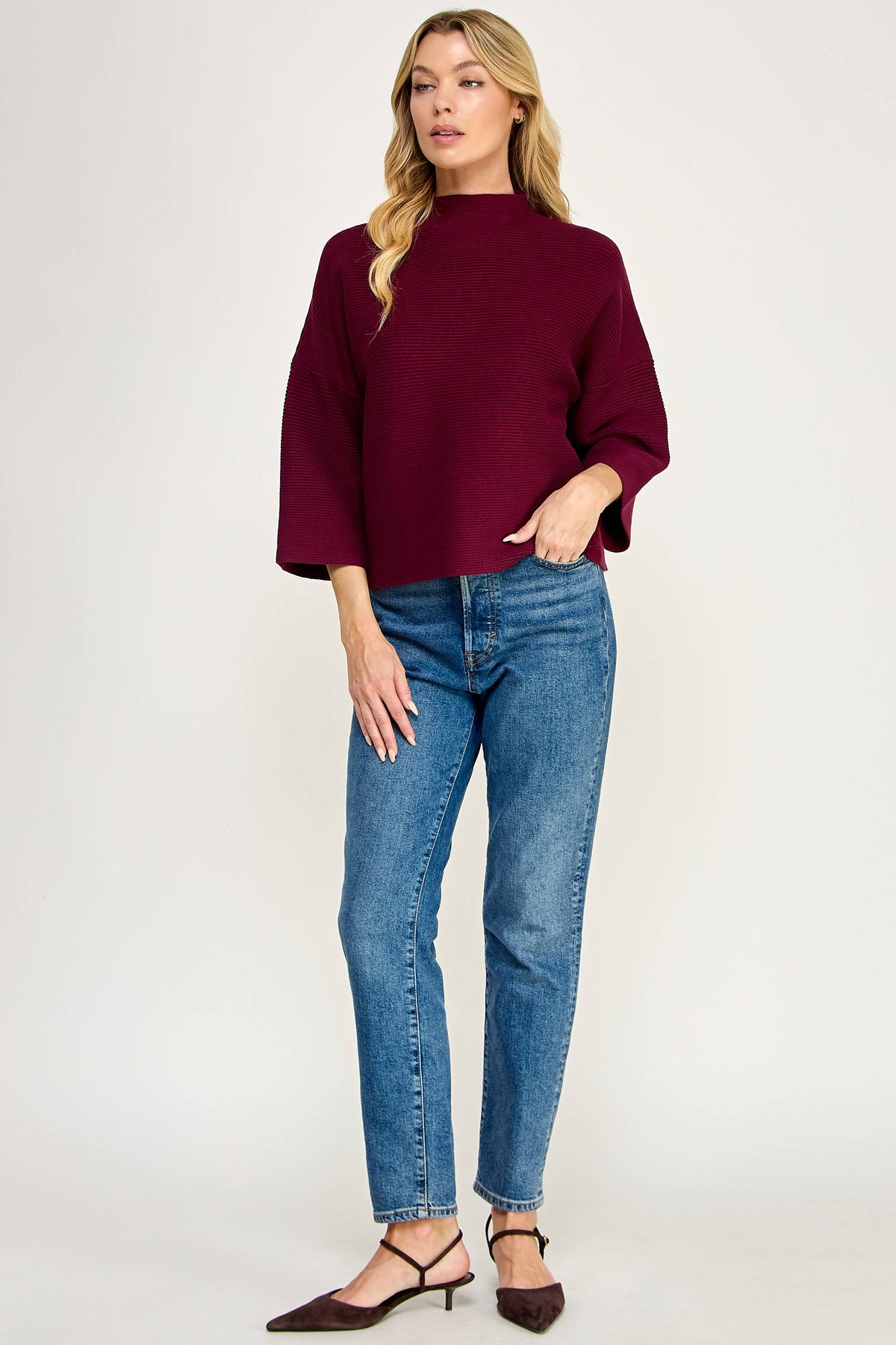 The Mara Sweater - Burgundy