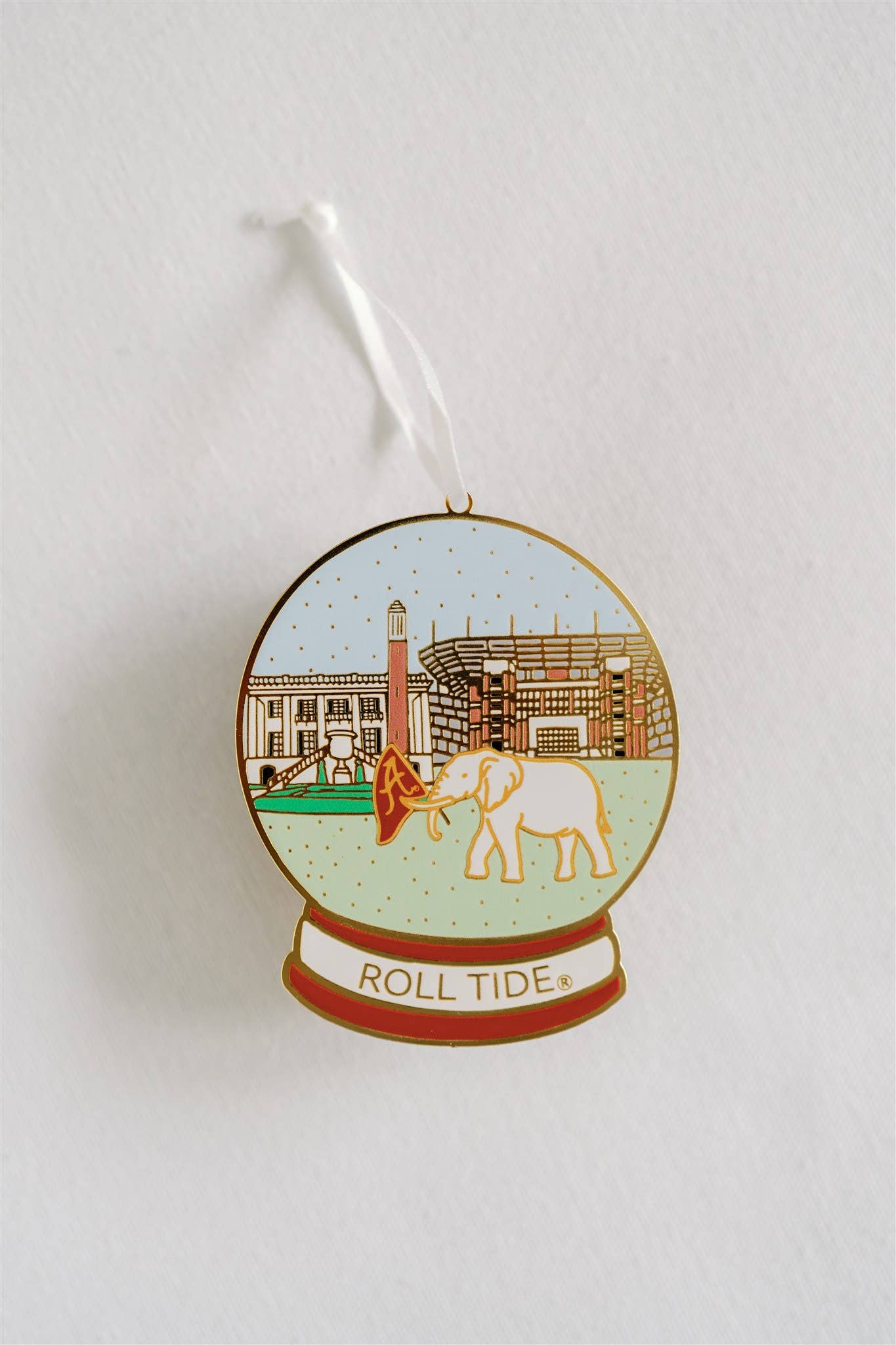 Enamel Snow Globe Ornament - UA