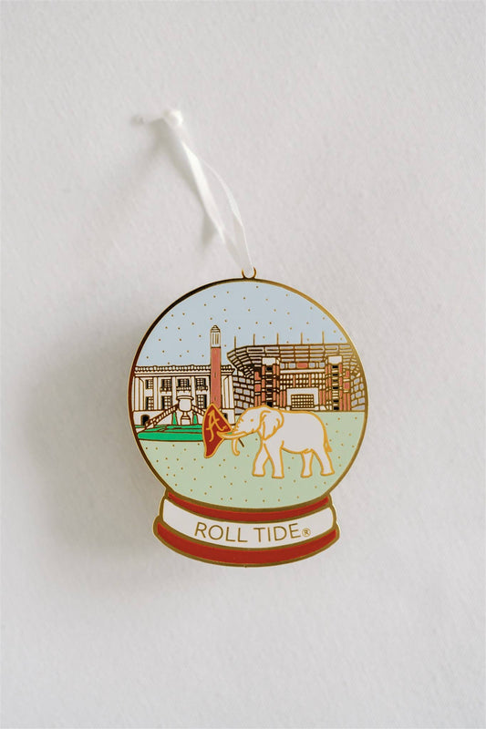 Enamel Snow Globe Ornament - UA