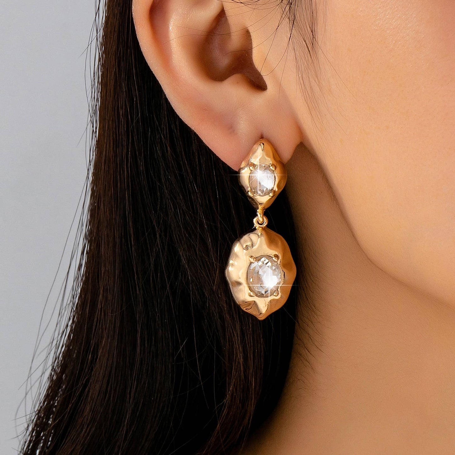 Hammered Drop Earrings