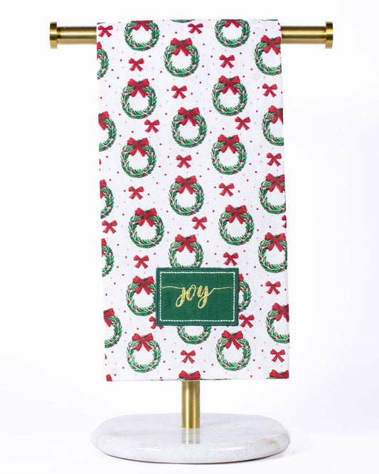 Joy Clara Wreath Hand Towel