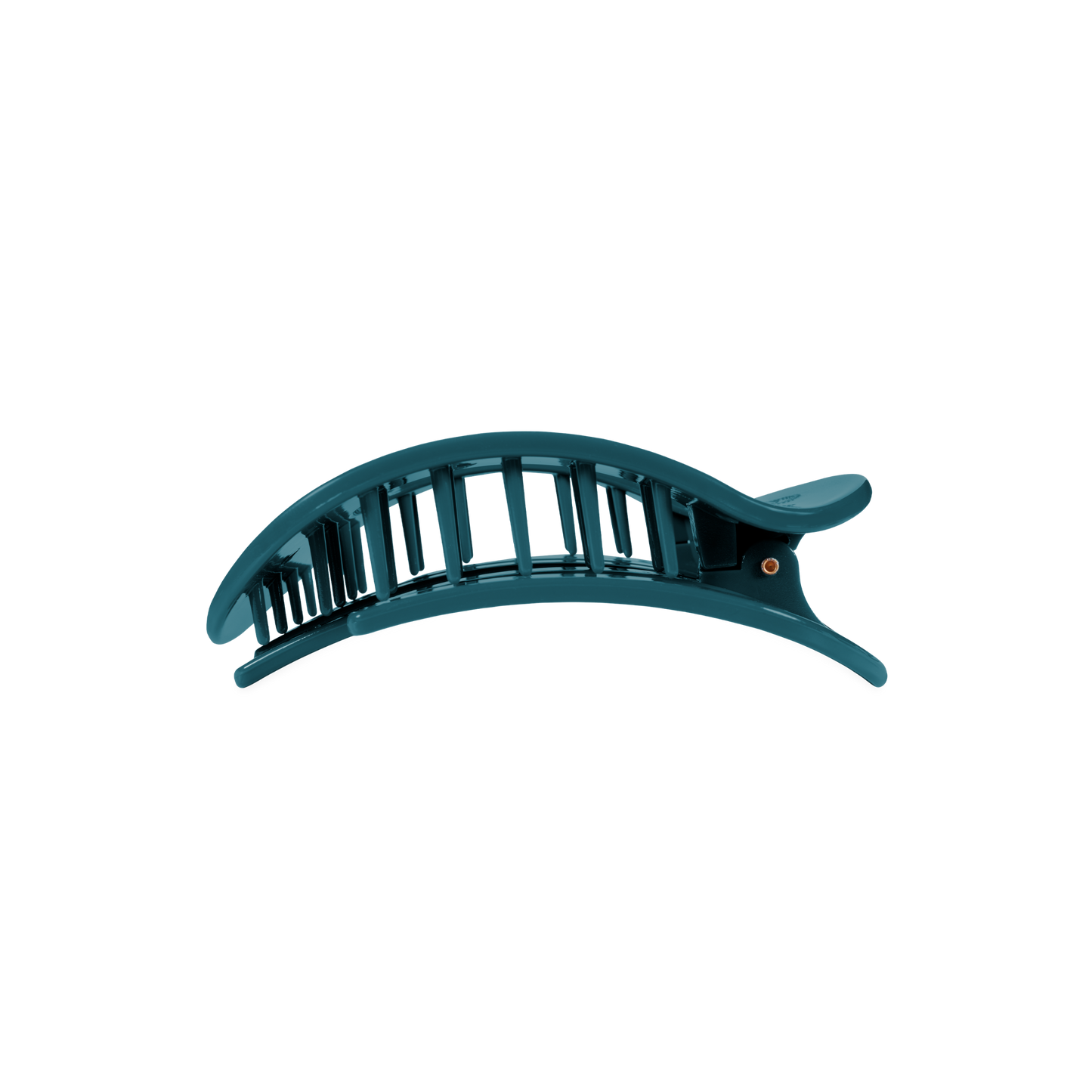 Teal With It Medium Flat Round Hair Clip