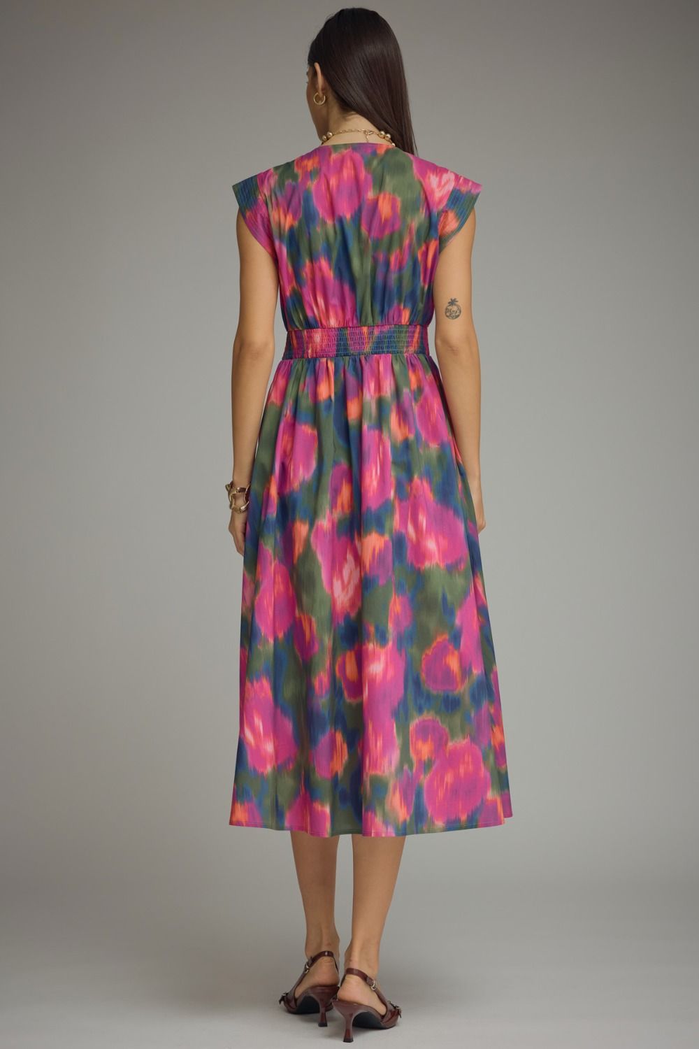 The Faye Midi Dress - Magenta