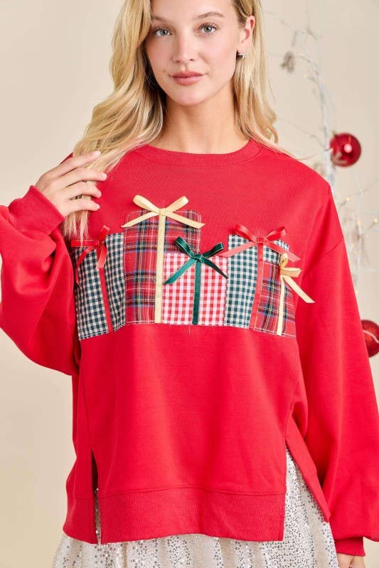 Patchwork Christmas Sweatshirt