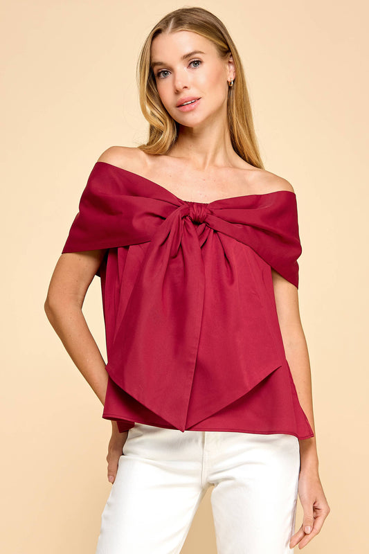 The Bow Top - Crimson