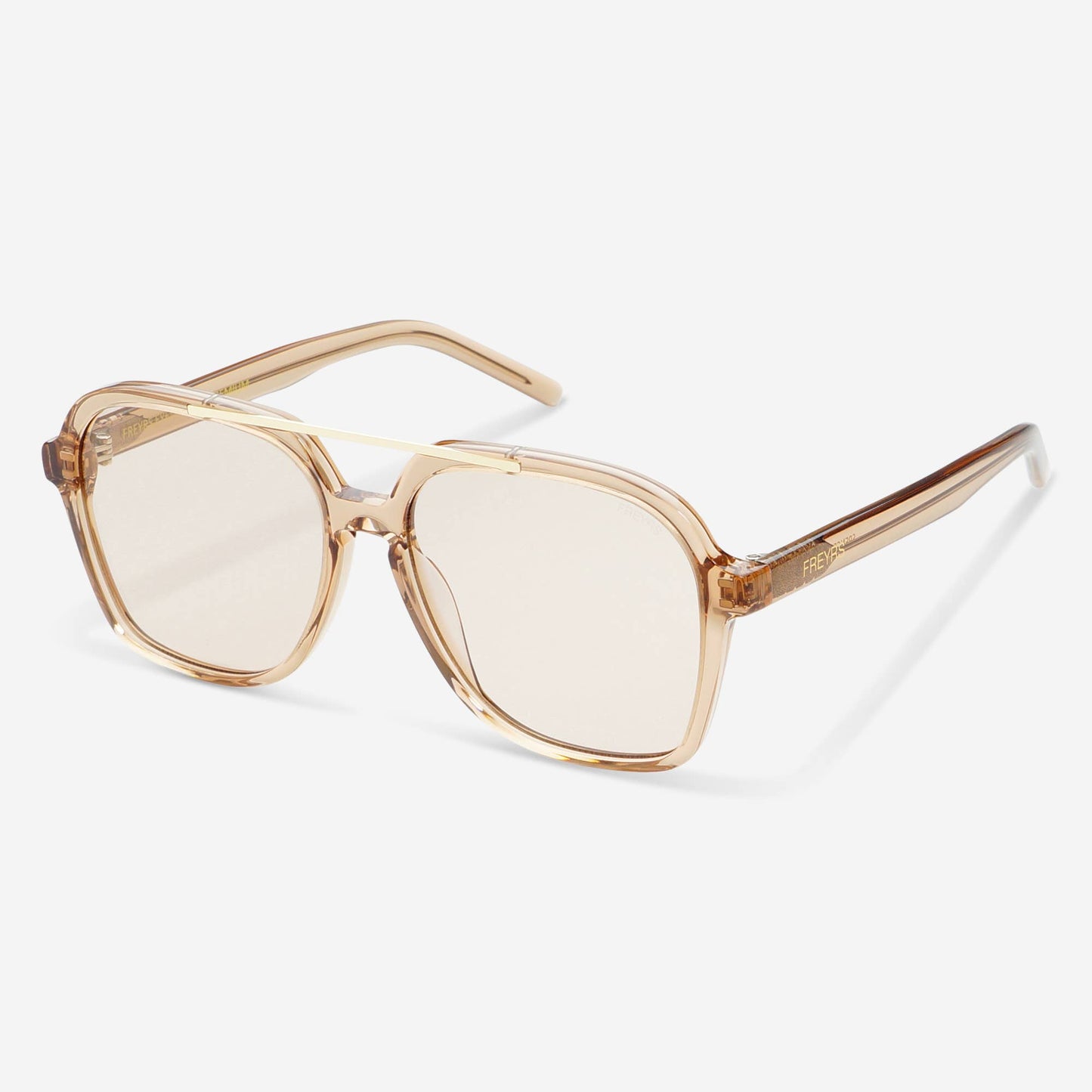 Spencer Unisex Aviator Sunglasses: Tan