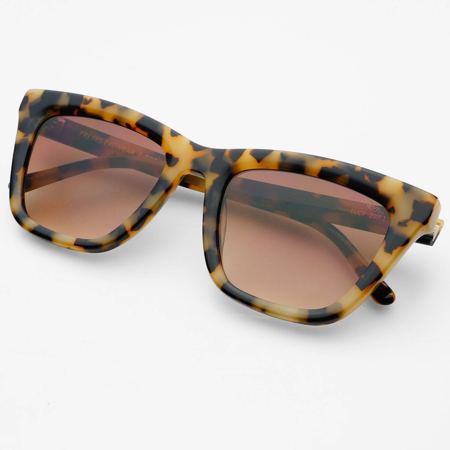 Lucy Acetate Womens Cat Eye Sunglasses: Milky Tortoise