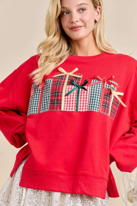 Patchwork Christmas Sweatshirt