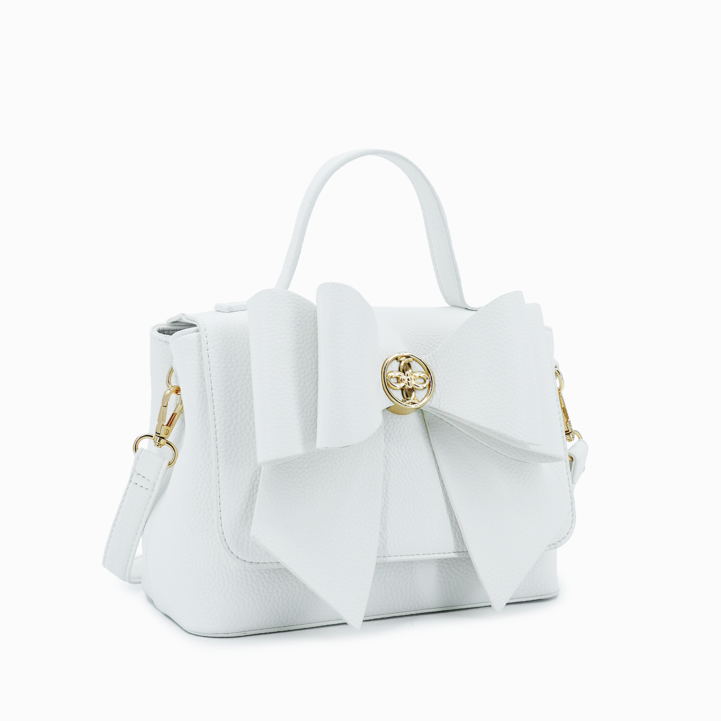 Eva Bow Bag: White