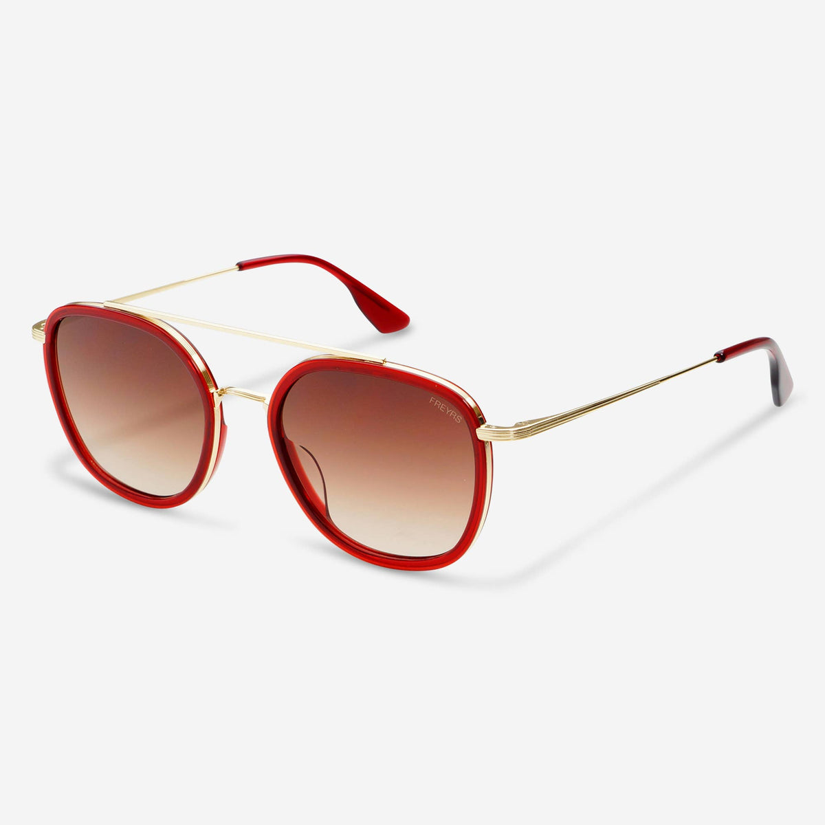 Weston Acetate Round Unisex Sunglasses  : Red