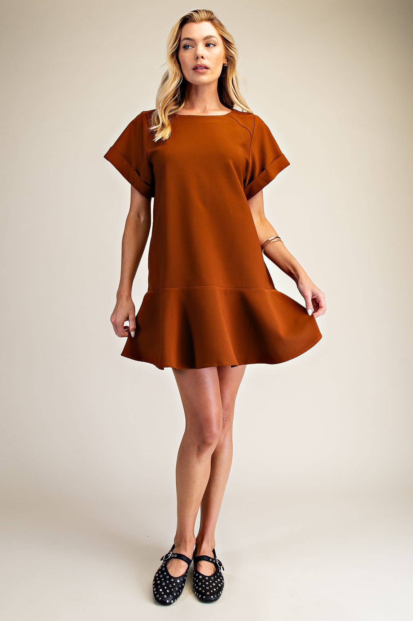 The Abbey Mini Dress: Burgundy