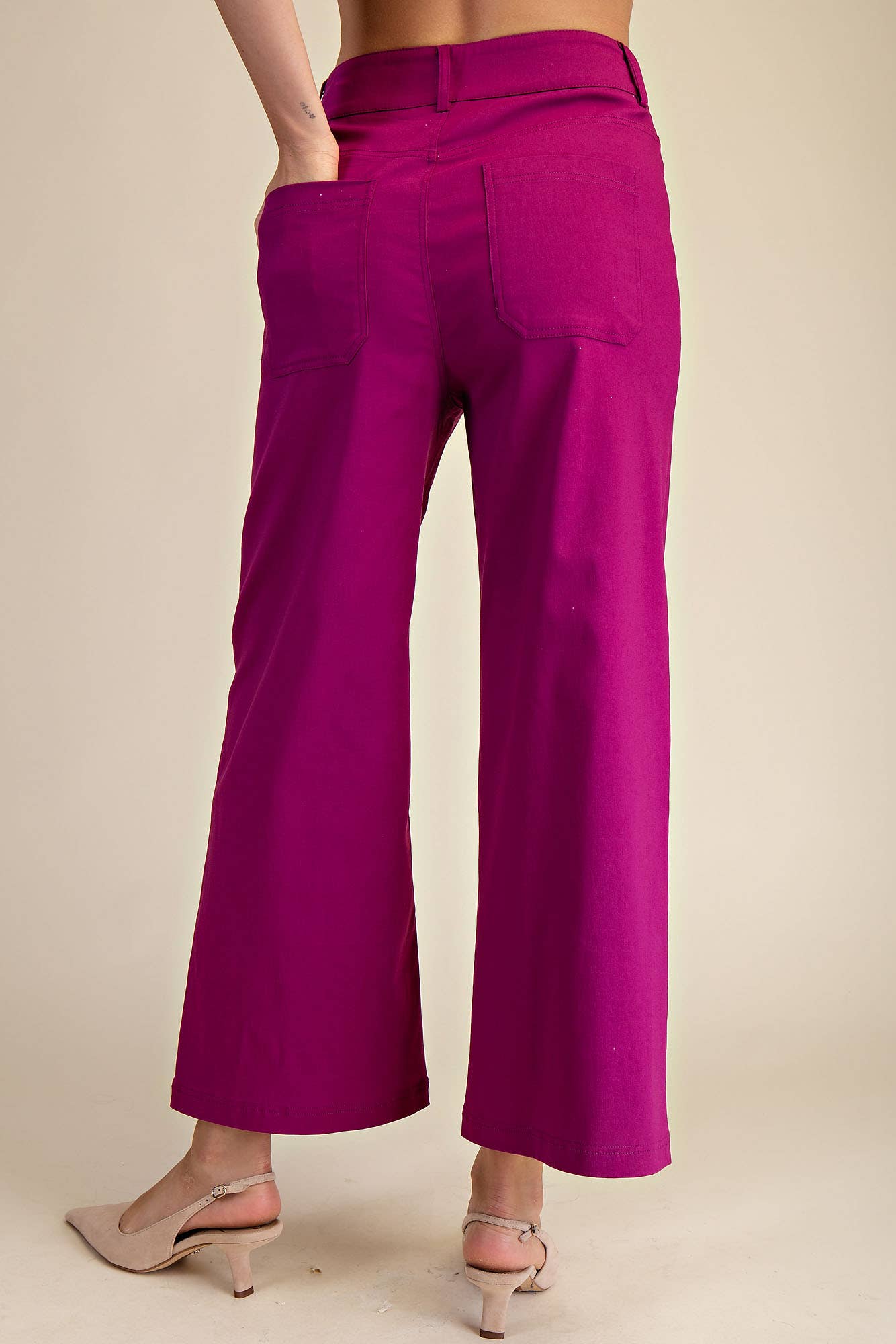 High Waist Pants: Plum