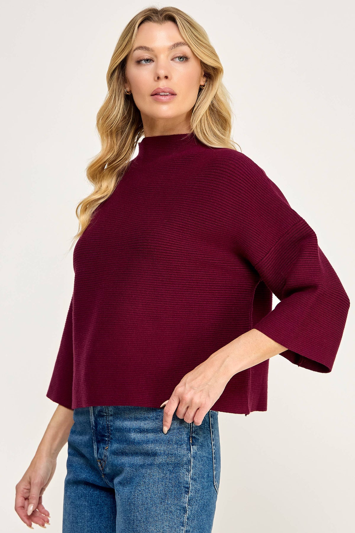 The Mara Sweater - Burgundy