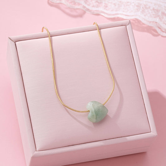 Heart Necklace - Jade