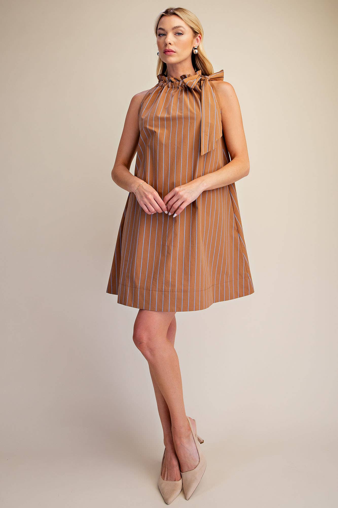 The Carmen Mini Dress - Camel