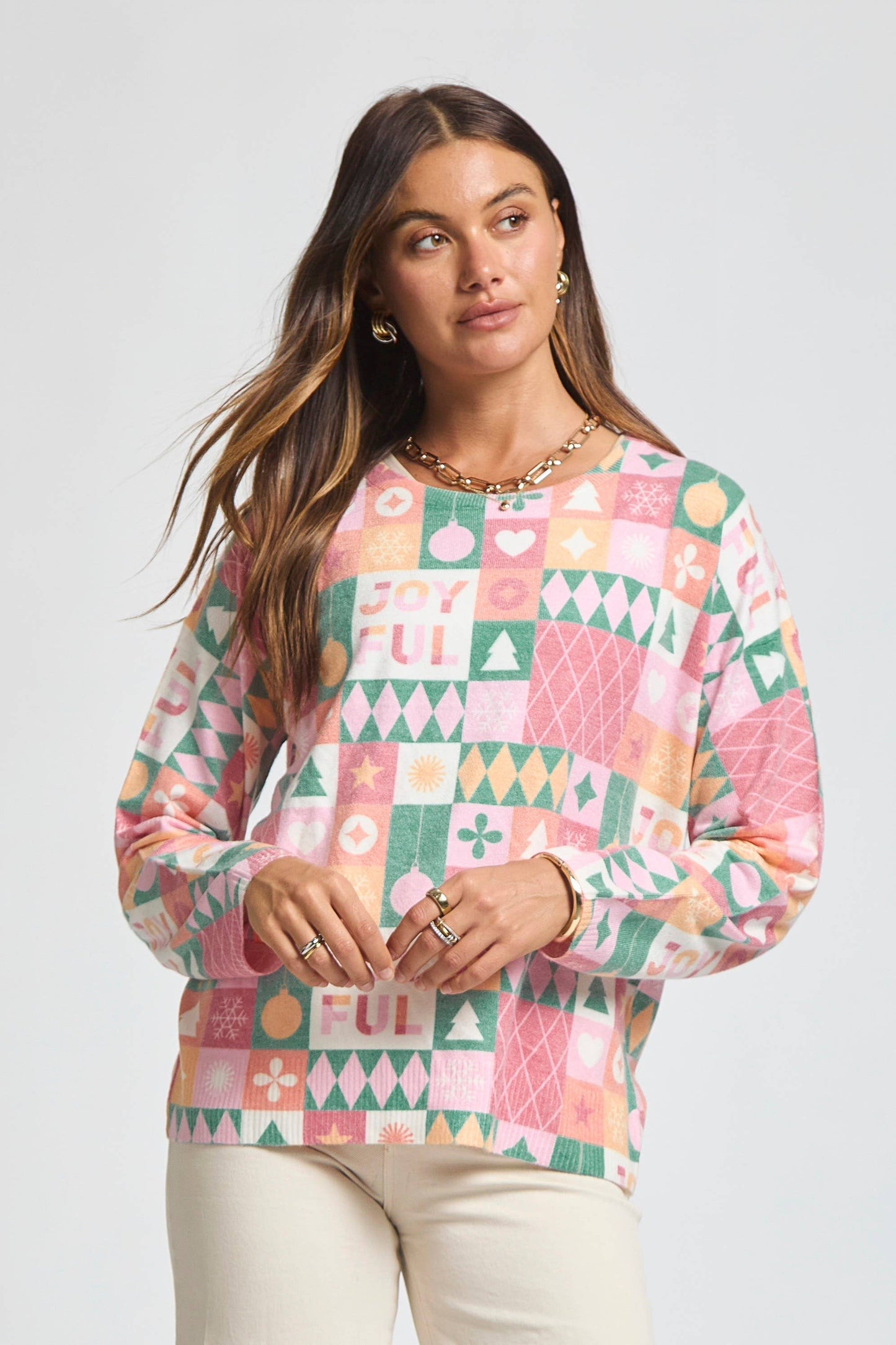 Holiday Checkered Sweater