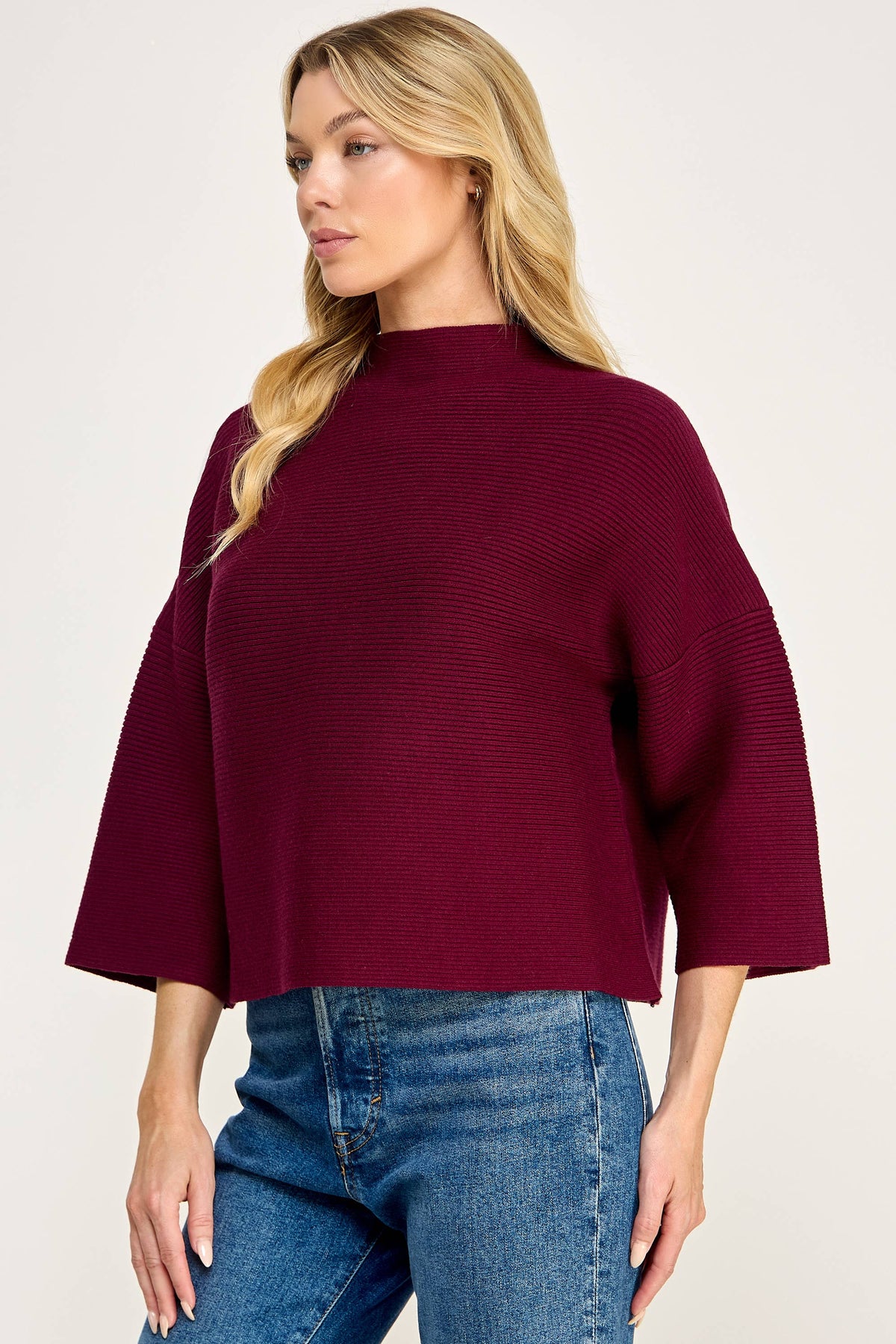 The Mara Sweater - Burgundy