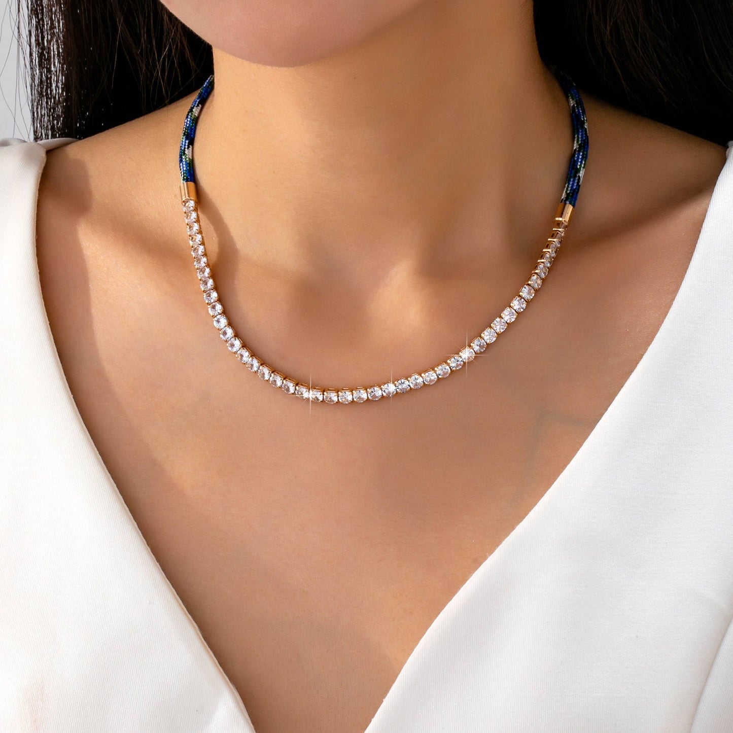 Corded Necklace - Blue