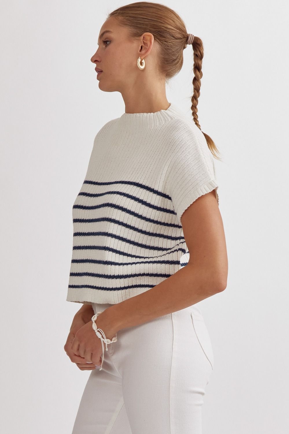 Spring Nautical Sweater - Navy