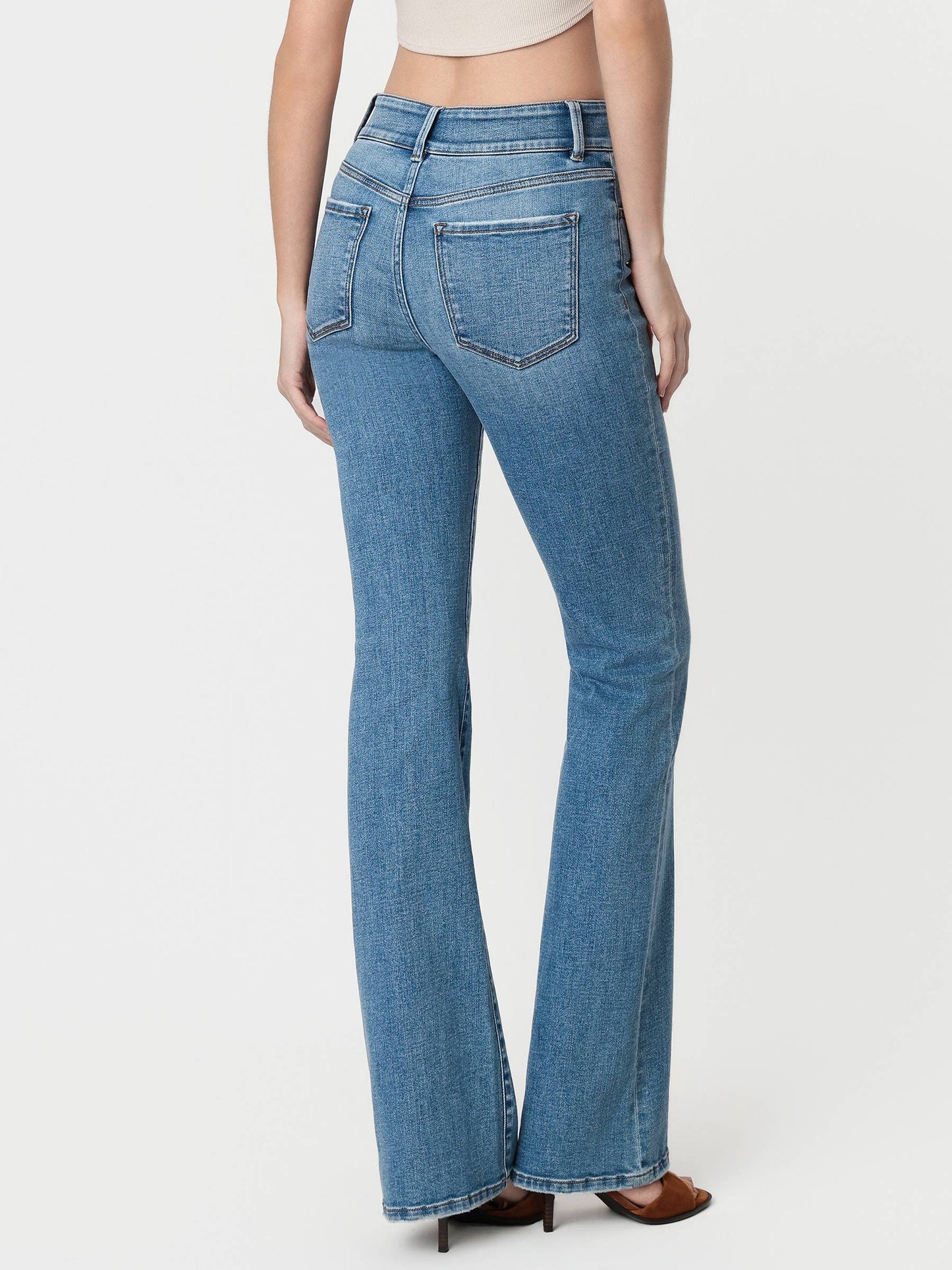 High Rise Pintuck Bootcut Jeans