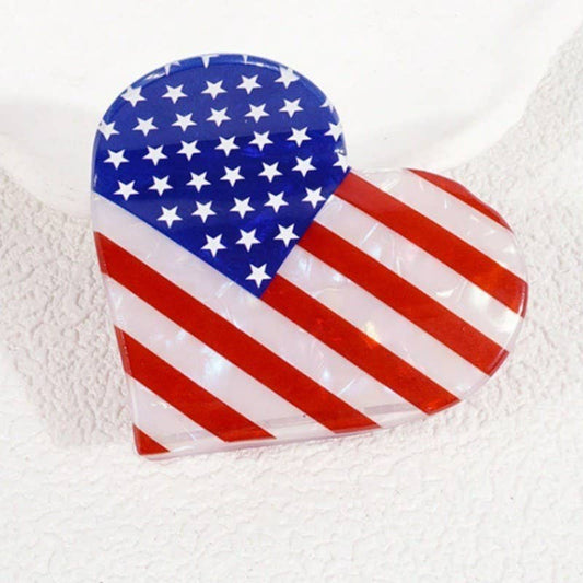 America Heart Hair Clip