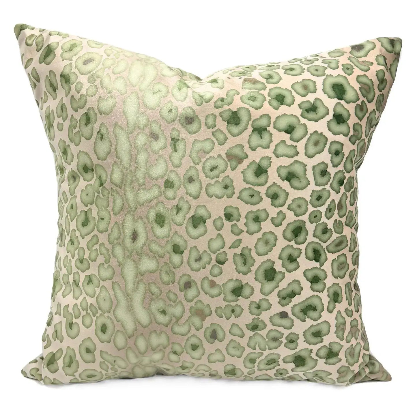 Green Leopard Pillow - Velvet  20x20