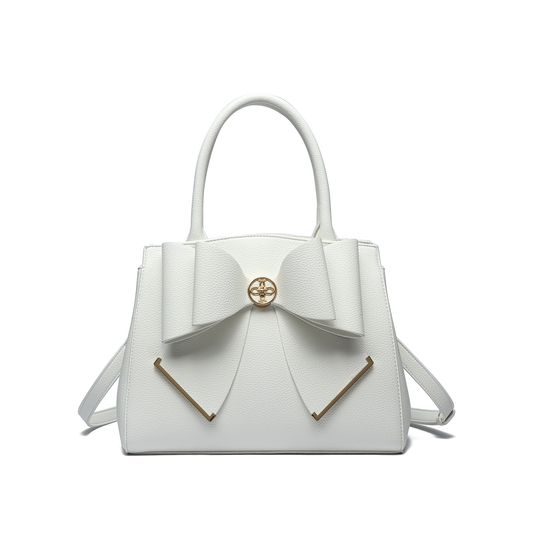Poppy Bowtie Bag: White