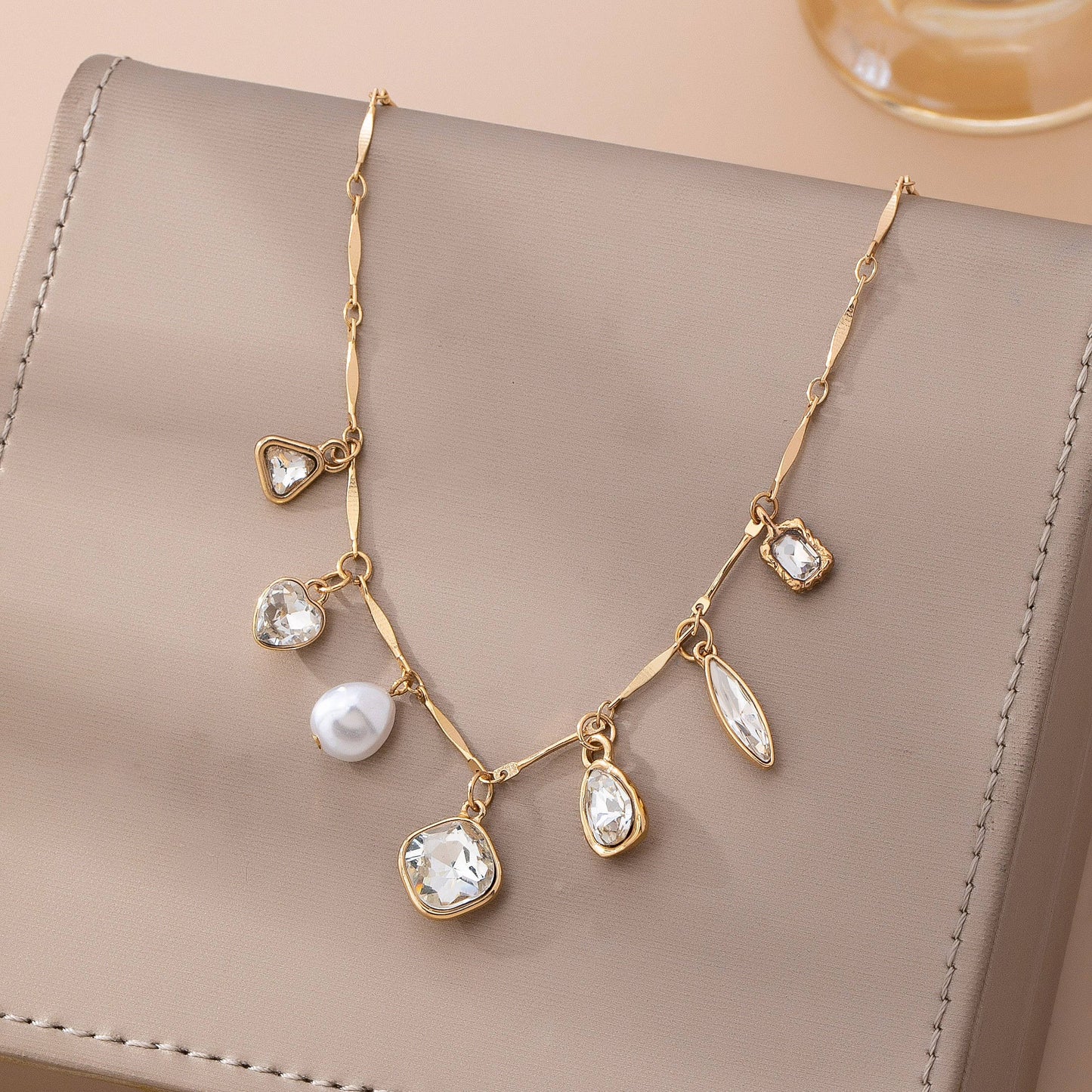 Rhinestone Charm Necklace