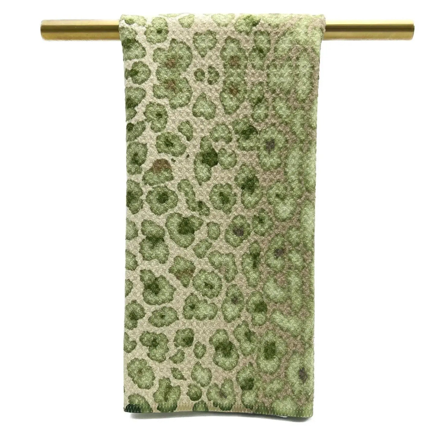 Green Leopard Tea Towel