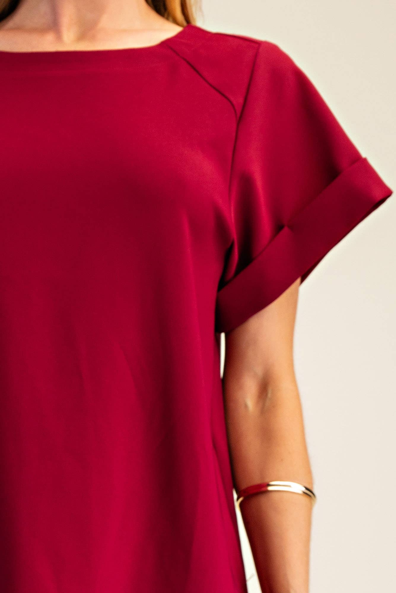 The Abbey Mini Dress: Burgundy