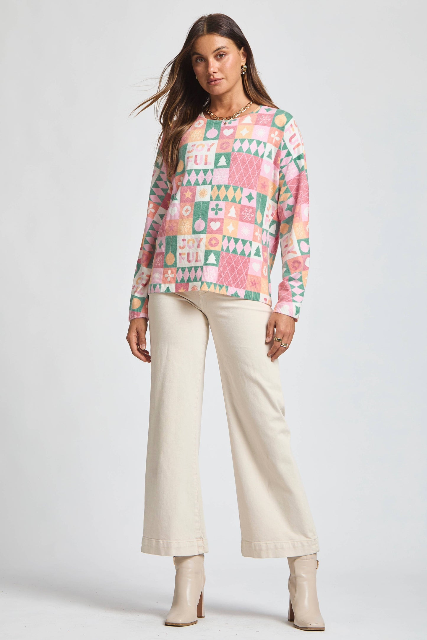 Holiday Checkered Sweater