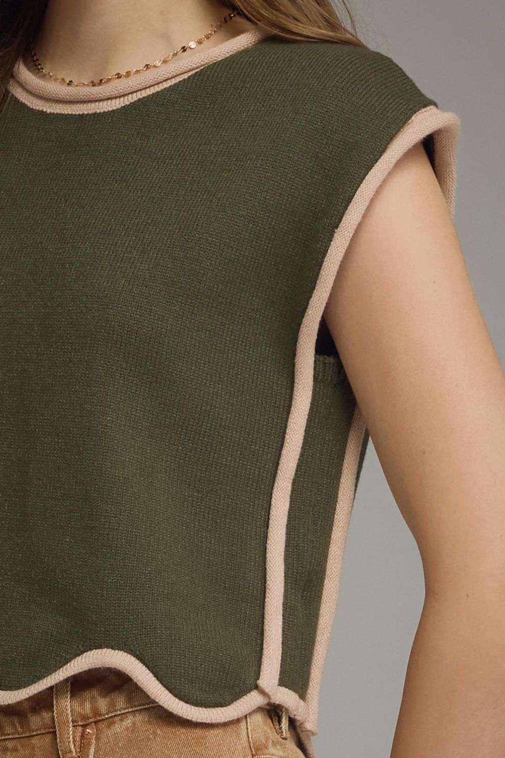 The Ally Knit Top - Army