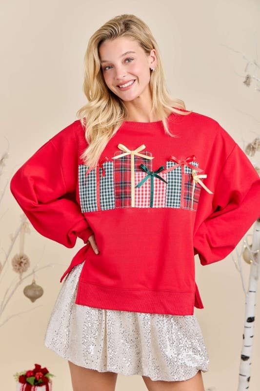 Patchwork Christmas Sweatshirt